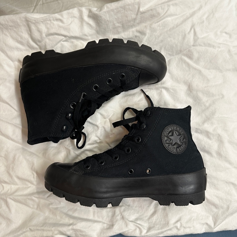 Womens Converse Chuck Taylor All Star Hi Lugged Sneaker - Black Monochrome